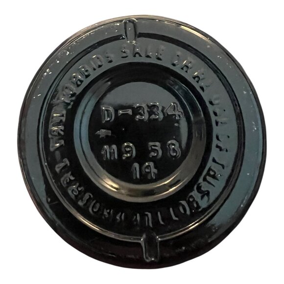 Jim Beam 1958 Black Roman Decanter 12" Tall With Greek Key Design & White Figure - Picture 6 of 7